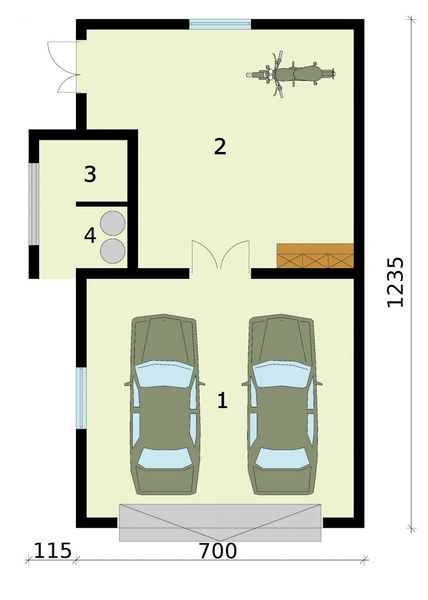 Parter projektu G273 budynek gospodarczy