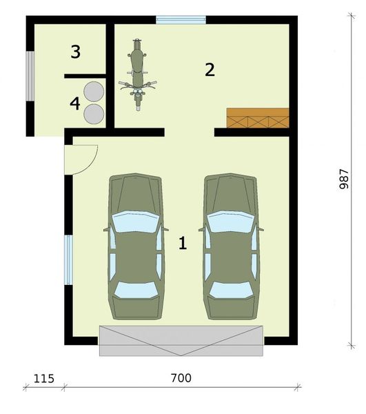 Parter projektu G274 budynek gospodarczy