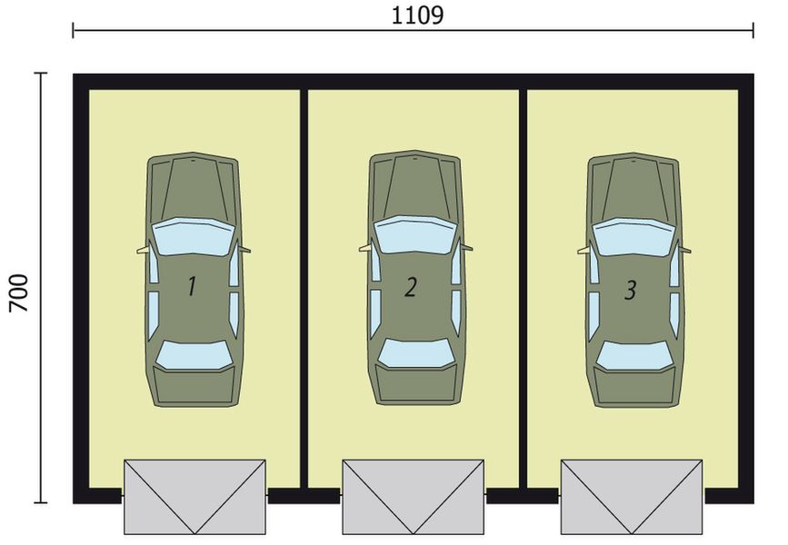 Parter projektu G215 budynek gospodarczy