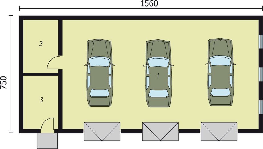 Parter projektu G219 budynek gospodarczy