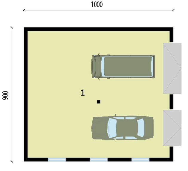 Parter projektu G220 budynek gospodarczy