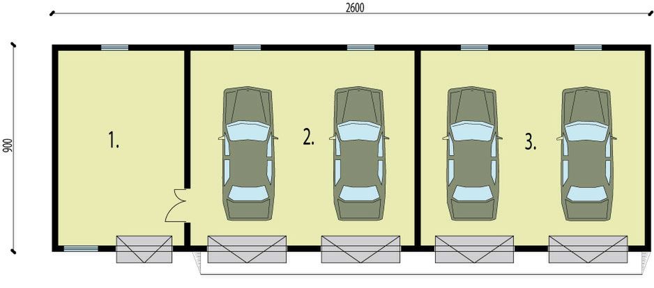 Parter projektu G224 budynek gospodarczy
