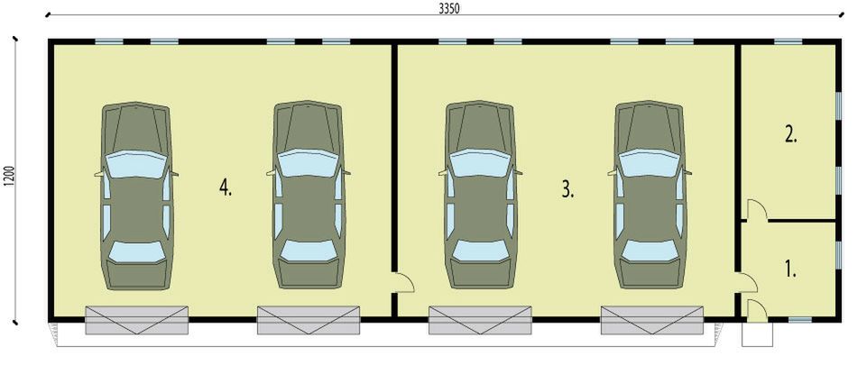 Parter projektu G223 budynek gospodarczy