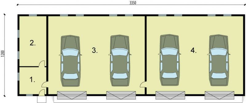 Parter projektu G221 budynek gospodarczy