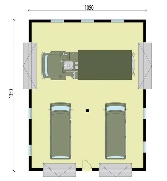 Parter projektu G234 budynek gospodarczy