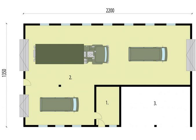 Parter projektu G230 budynek gospodarczy