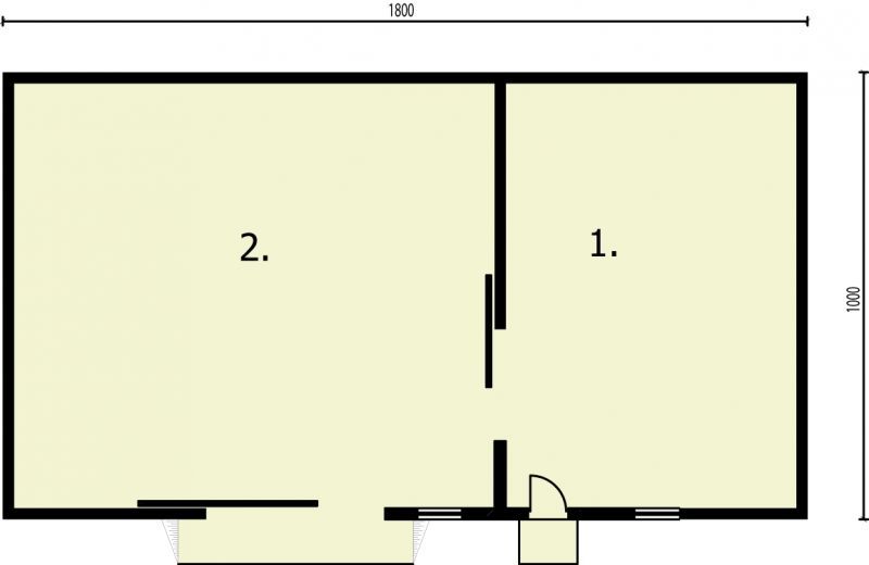 Projekt budynku gospodarczego G241 budynek gospodarczy - rzut parteru, dom liczy 0 pokoje, 0 łazienki i wc