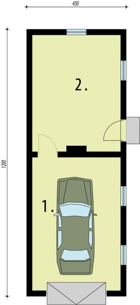 Parter projektu G1m bis budynek gospodarczy