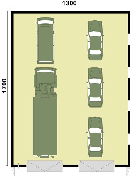 Parter projektu G243 budynek gospodarczy