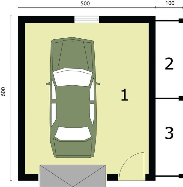 Parter projektu G245 budynek gospodarczy