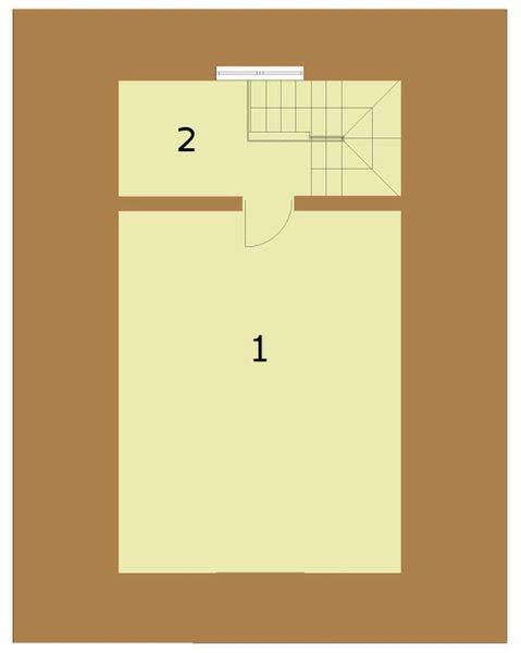 Poddasze projektu G4 budynek gospodarczy z bali drewnianych