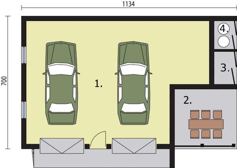 Parter projektu G251 budynek gospodarczy