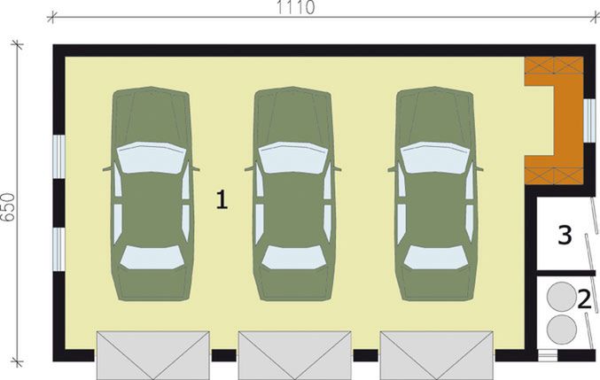 Parter projektu G166 budynek gospodarczy