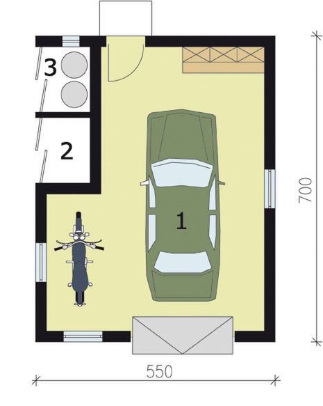 Parter projektu G170 budynek gospodarczy