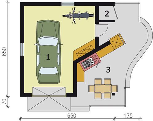 Parter projektu G173 budynek gospodarczy