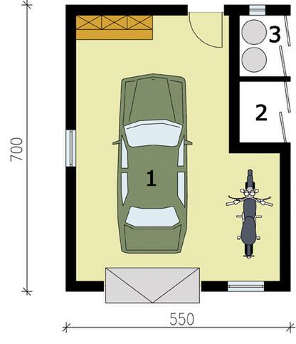 Parter projektu G172 budynek gospodarczy