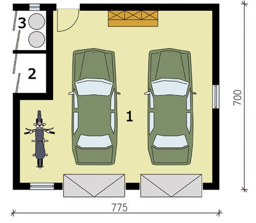 Parter projektu G174 budynek gospodarczy
