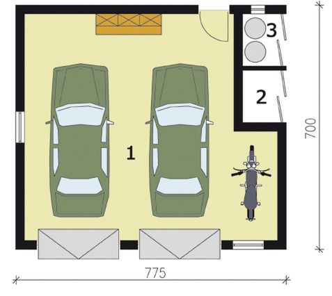 Parter projektu G175 budynek gospodarczy