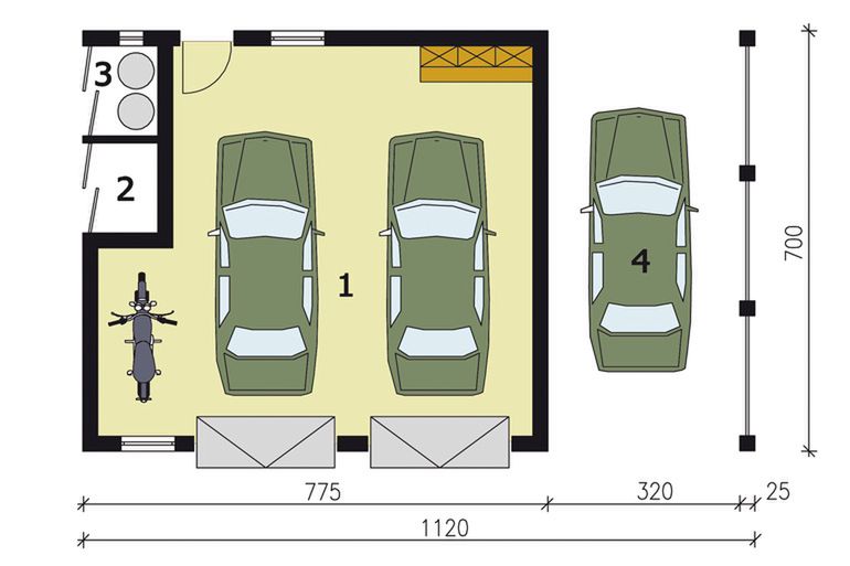 Parter projektu G178 budynek gospodarczy