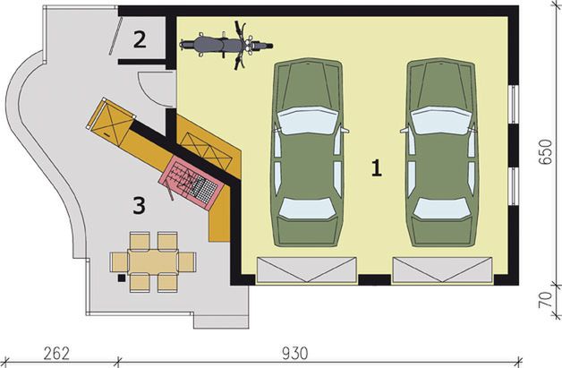 Parter projektu G187 budynek gospodarczy