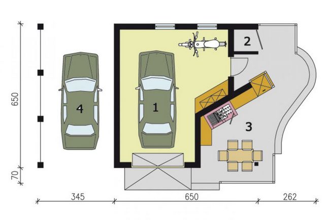 Parter projektu G193 budynek gospodarczy