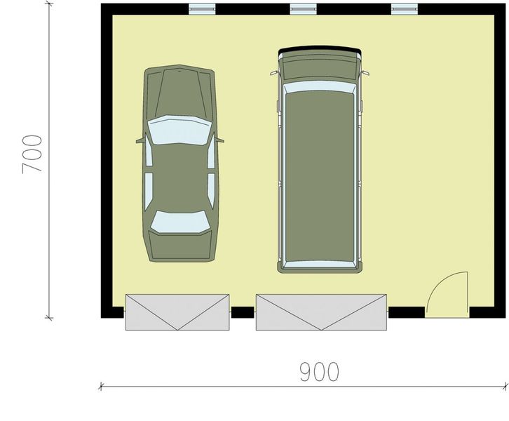 Parter projektu G196 budynek gospodarczy