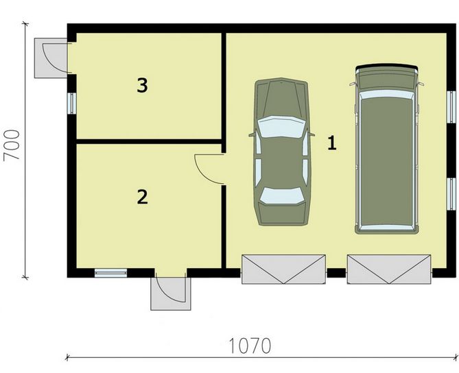 Parter projektu G195 budynek gospodarczy