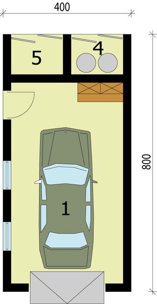 Parter projektu G203 budynek gospodarczy