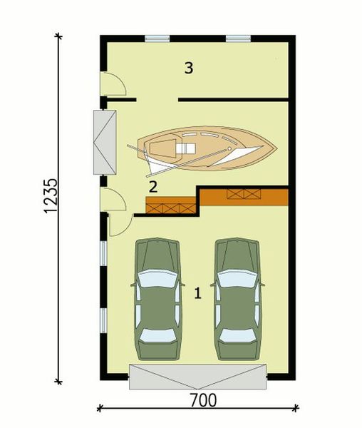 Parter projektu G127 budynek gospodarczy
