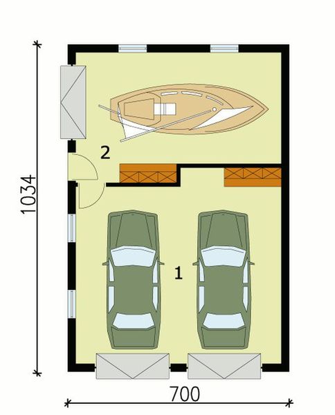 Parter projektu G131 budynek gospodarczy