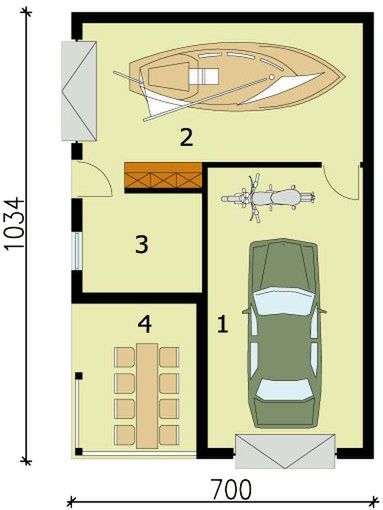 Parter projektu G138 budynek gospodarczy