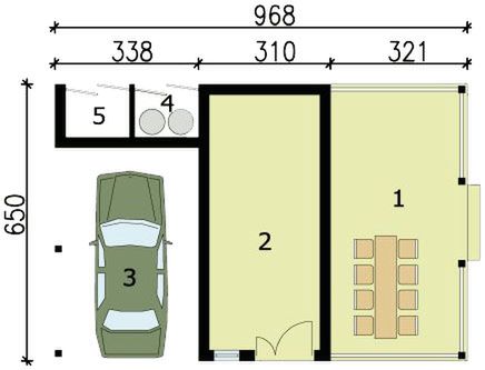 Parter projektu G140 budynek gospodarczy