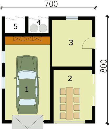 Parter projektu G141 budynek gospodarczy