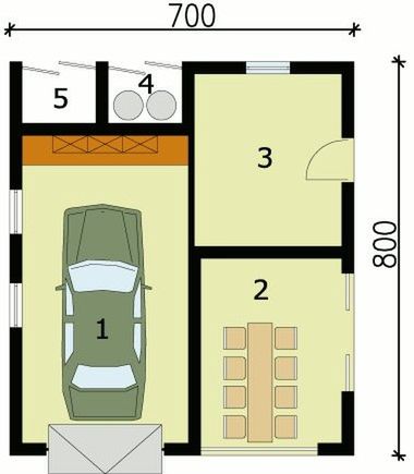 Parter projektu G142 budynek gospodarczy