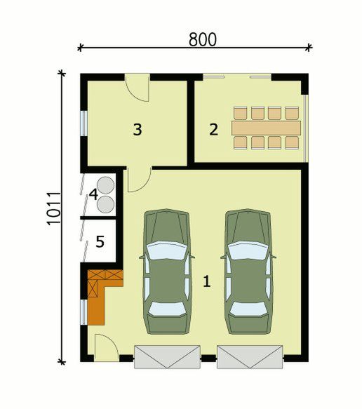 Parter projektu G143 budynek gospodarczy
