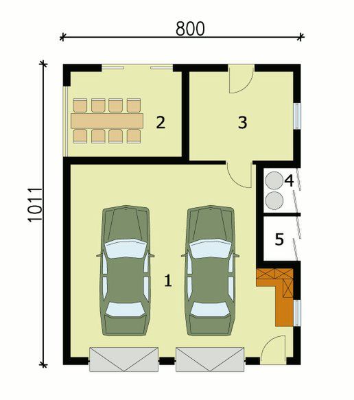 Parter projektu G144 budynek gospodarczy