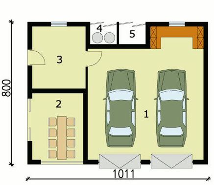 Parter projektu G145 budynek gospodarczy