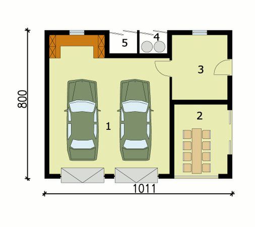 Parter projektu G146 budynek gospodarczy