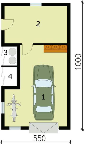 Parter projektu G147 budynek gospodarczy