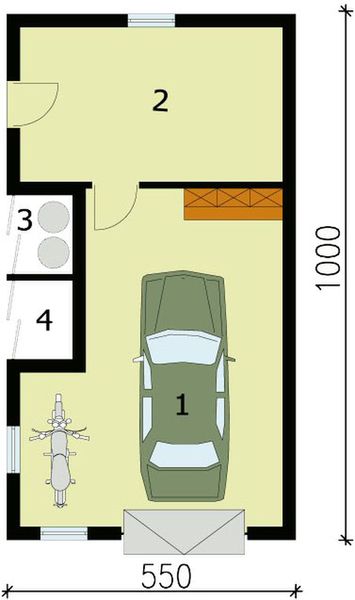 Parter projektu G148 budynek gospodarczy