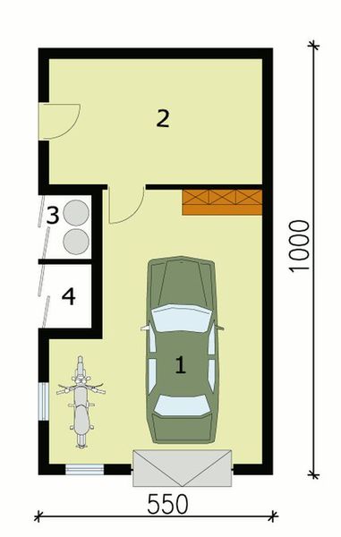 Parter projektu G149 budynek gospodarczy