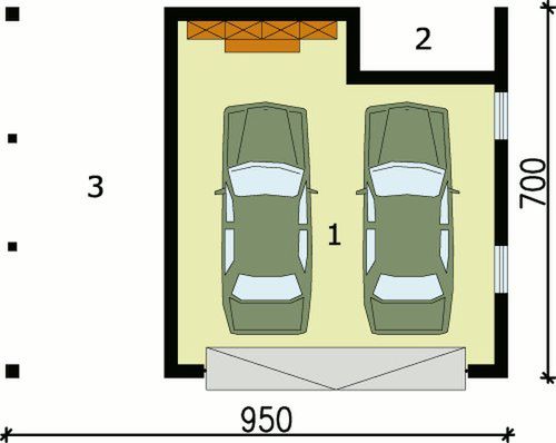 Parter projektu G66 budynek gospodarczy