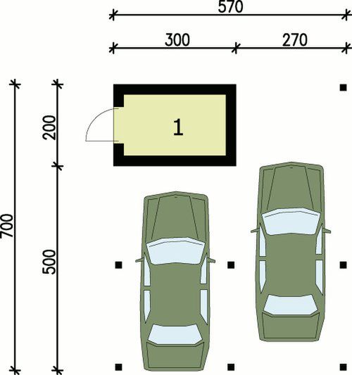 Parter projektu G67 budynek gospodarczy