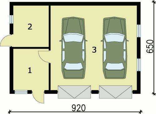 Parter projektu G84 budynek gospodarczy