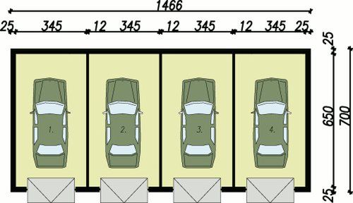Parter projektu G94 budynek gospodarczy