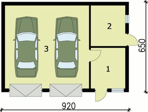 Parter projektu G85 budynek gospodarczy
