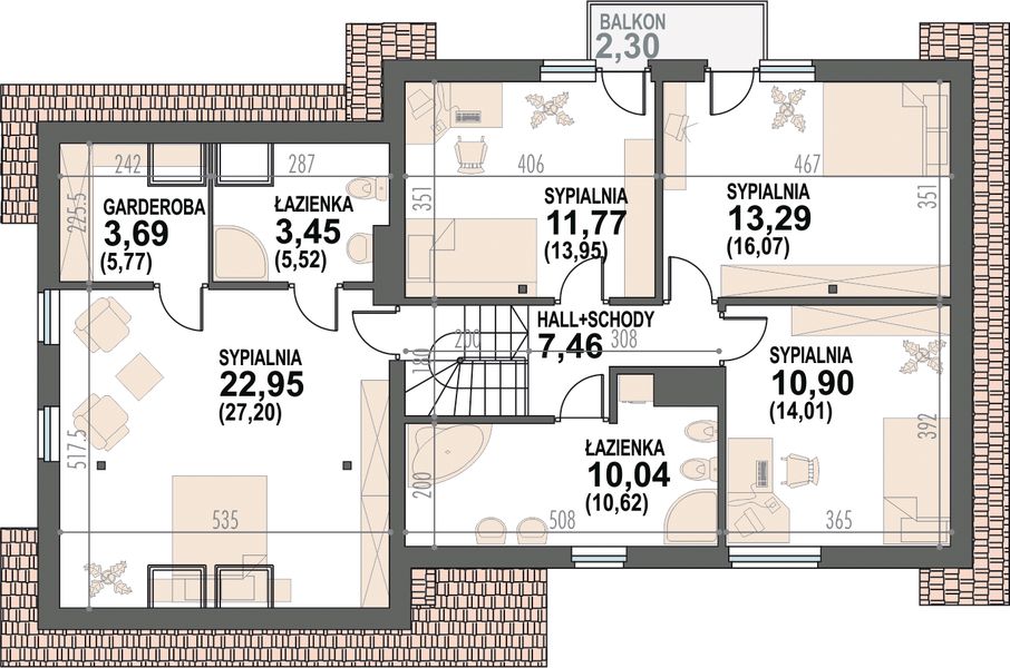 Poddasze projektu Wezyr II 2G
