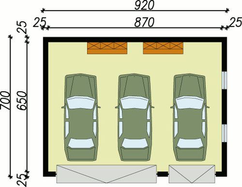 Parter projektu G16 budynek gospodarczy