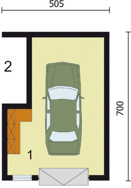 Parter projektu G19 budynek gospodarczy