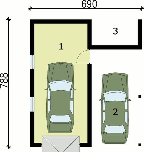 Parter projektu G31 budynek gospodarczy